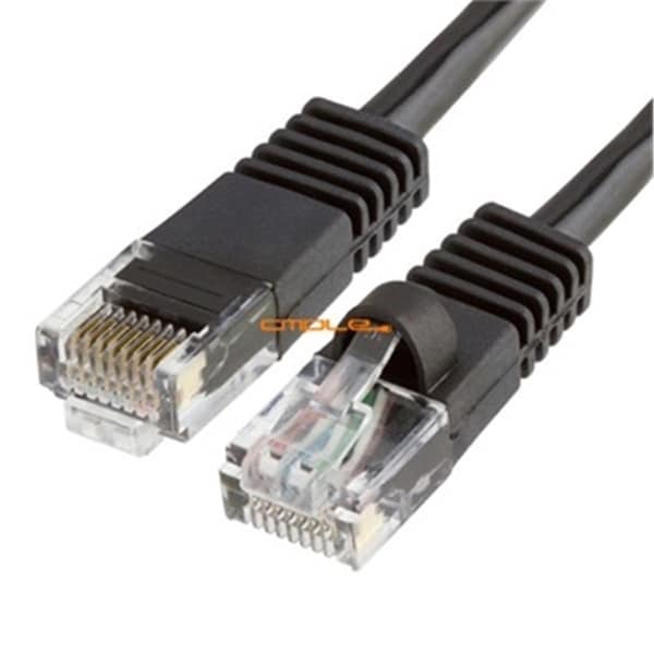 Cmple RJ45 CAT5 CAT5E ETHERNET LAN NETWORK CABLE -75 FT Black 808-N - main